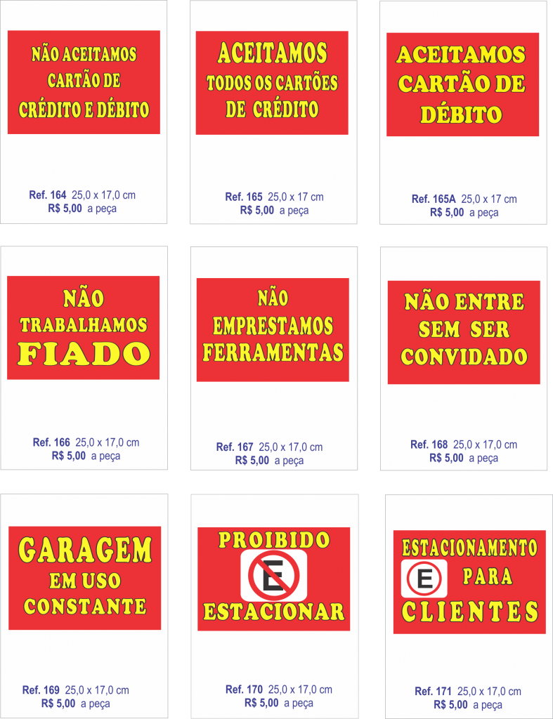 Placas Informativas Em Pvc